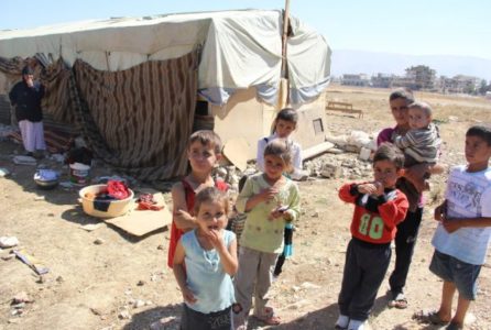 Niños en los campos de refugiados en el Líbano