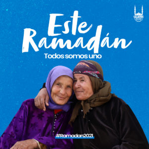 Mujeres abrazándose en Ramadán