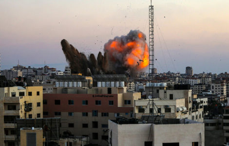 Edificio destruido por los ataques en Gaza
